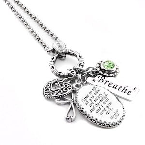 Scripture Necklace, Personalized Bible Verse Jewelry, Faith Pendant, Non Tarnish Stainless