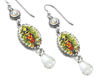Nutcracker Earrings, Christmas Gift, Holiday Jewelry, Dangle Earrings