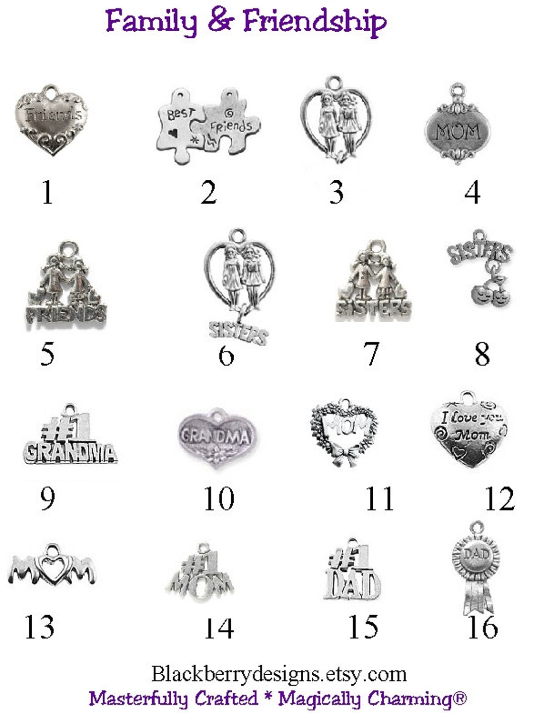 Choose a Charm From the Catalog to Add to Your Jewelry 5000 - Etsy