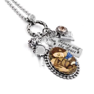 Beauty and the Beast Necklace, Fairytale Jewelry, Non Tarnish Stainless image 1