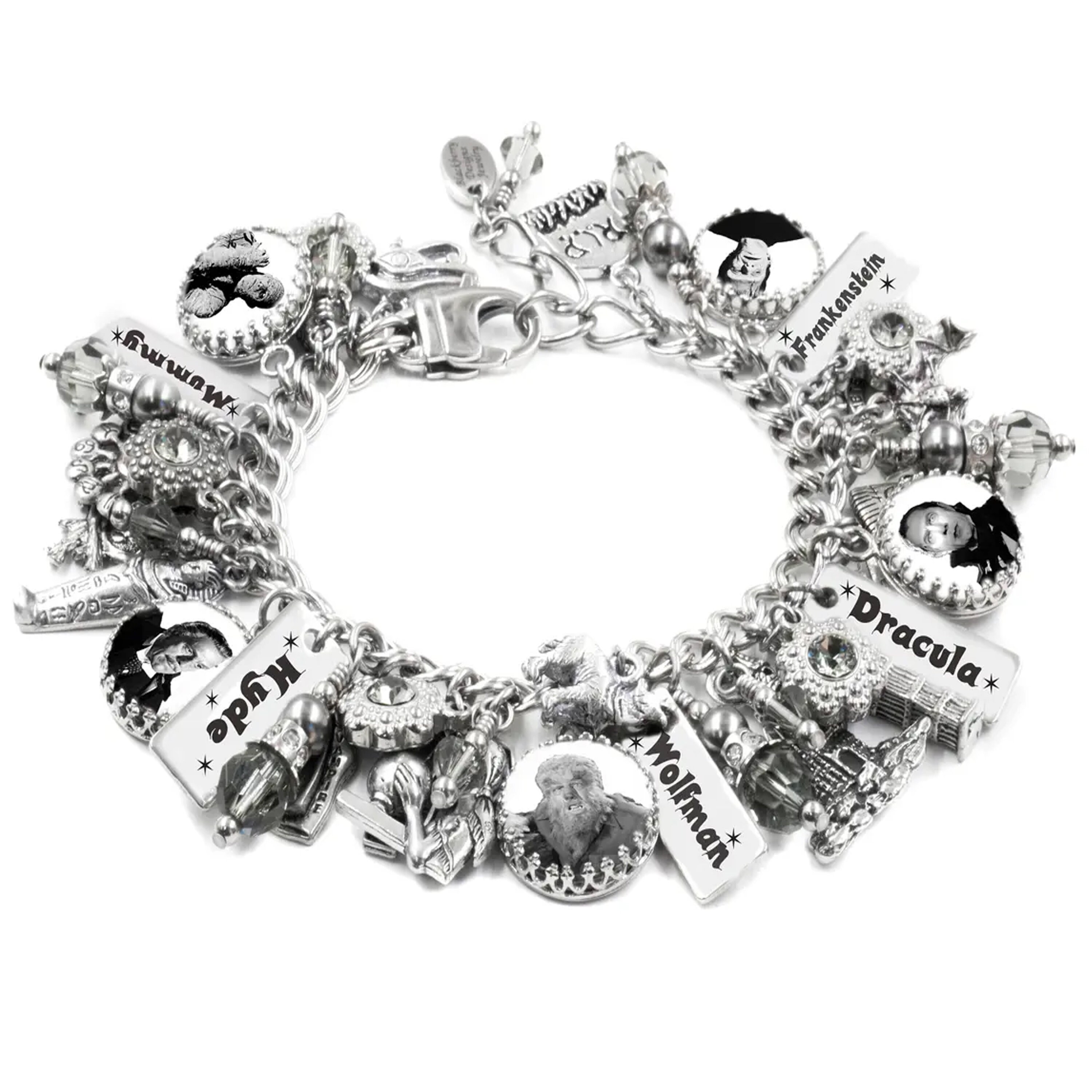 Universal Monsters Frankenstein and Bride Double Wrap Bracelet