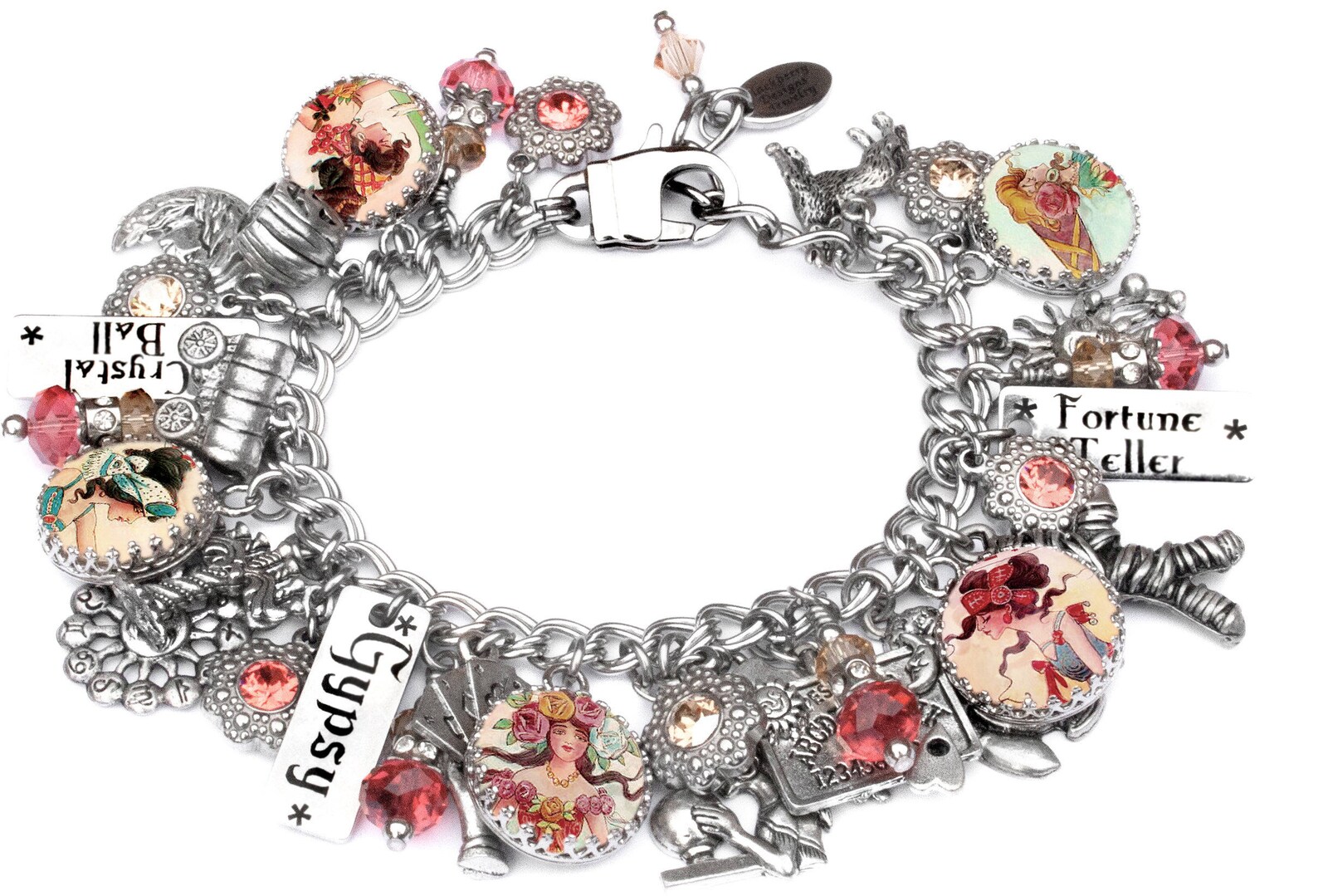 Gypsy Charm Bracelet Silver Charm Bracelet Gypsy Charm Etsy