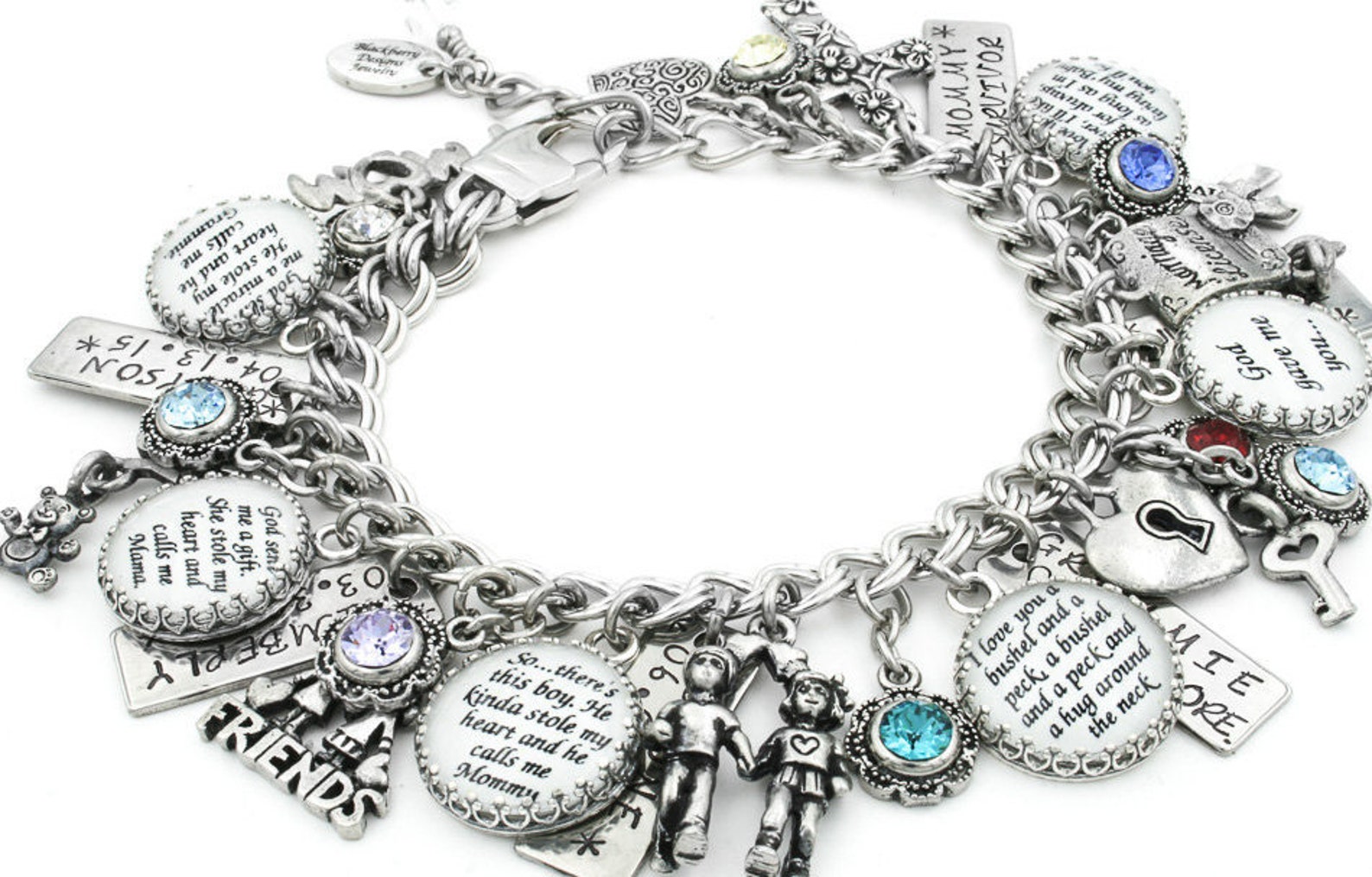 Custom Charm Bracelet Stainless Steel Charm Bracelet Etsy