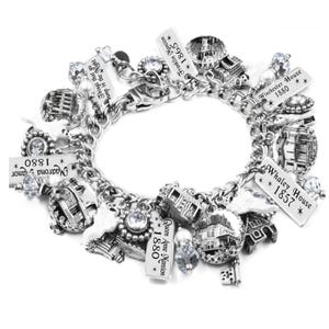 Haunted House Charm Bracelet – Ghost Mansions, Pearl Ghosts, Halloween Jewelry image 10