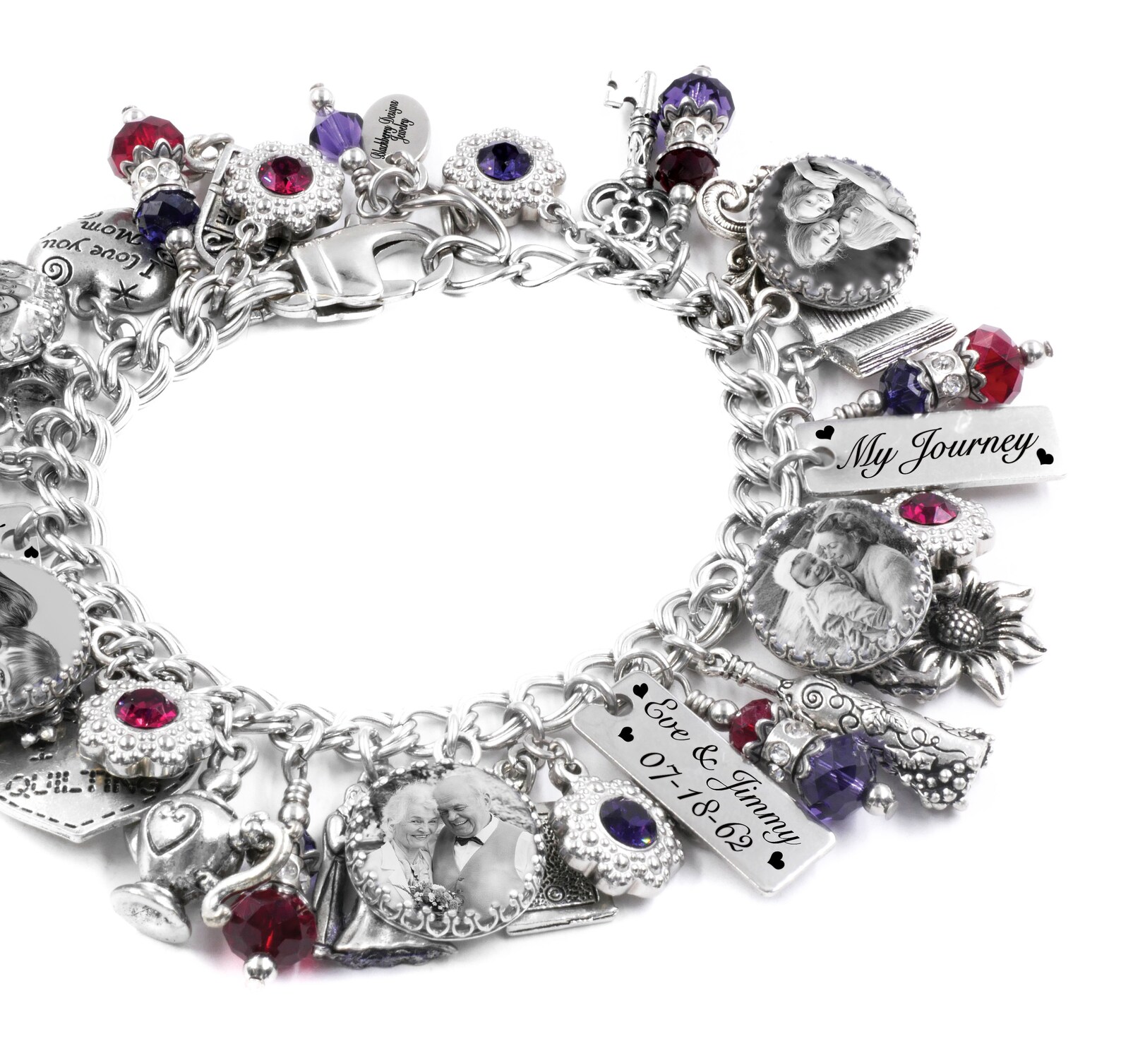 Custom Charm Bracelet Stainless Steel Charm Bracelet Etsy