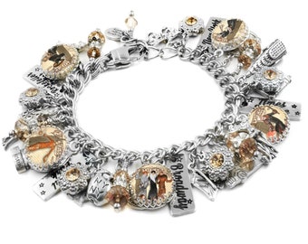 New York Charm Bracelet, New York City Jewelry, The Big Apple Jewelry