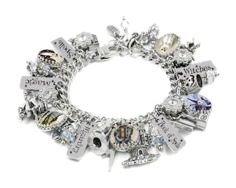 Magic Charm Bracelet, Wizardry Jewelry, Gift for Her