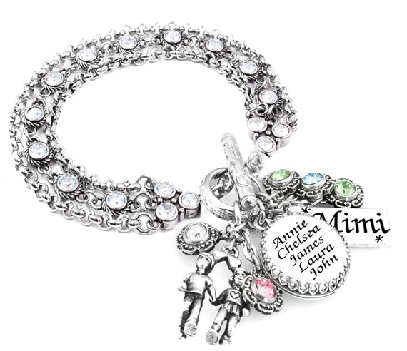 personalized charm bracelets for grandmothers