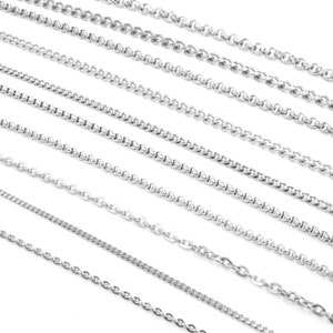 Stainless Steel Chain Necklace Chain Just the Chain Finished Chain Variety of Lengths, 16 to 36 chains image 5