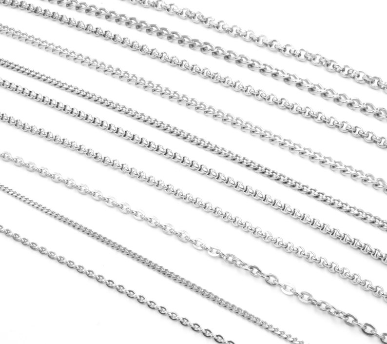 Stainless Steel Chain Necklace Chain Just the Chain Finished Chain Variety of Lengths, 16 to 36 chains image 5