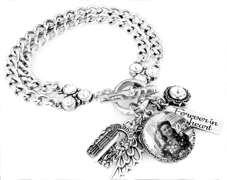 Memorial Custom Charm Bracelet Remembrance Jewelry Memorial Etsy