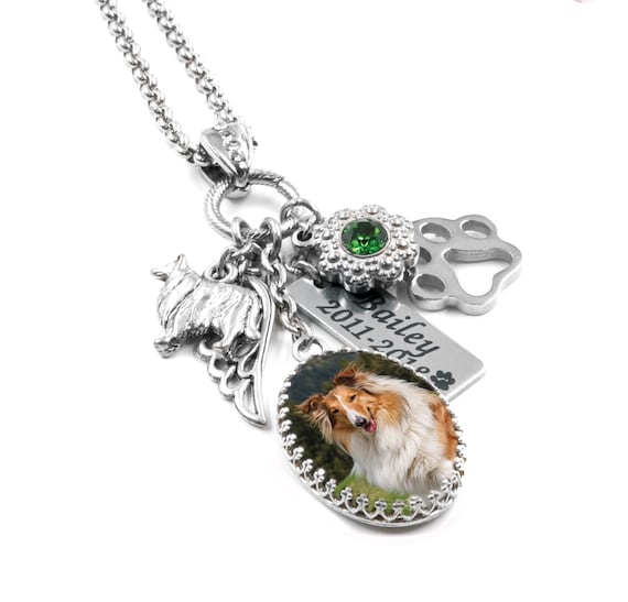 Dog memorial necklace online