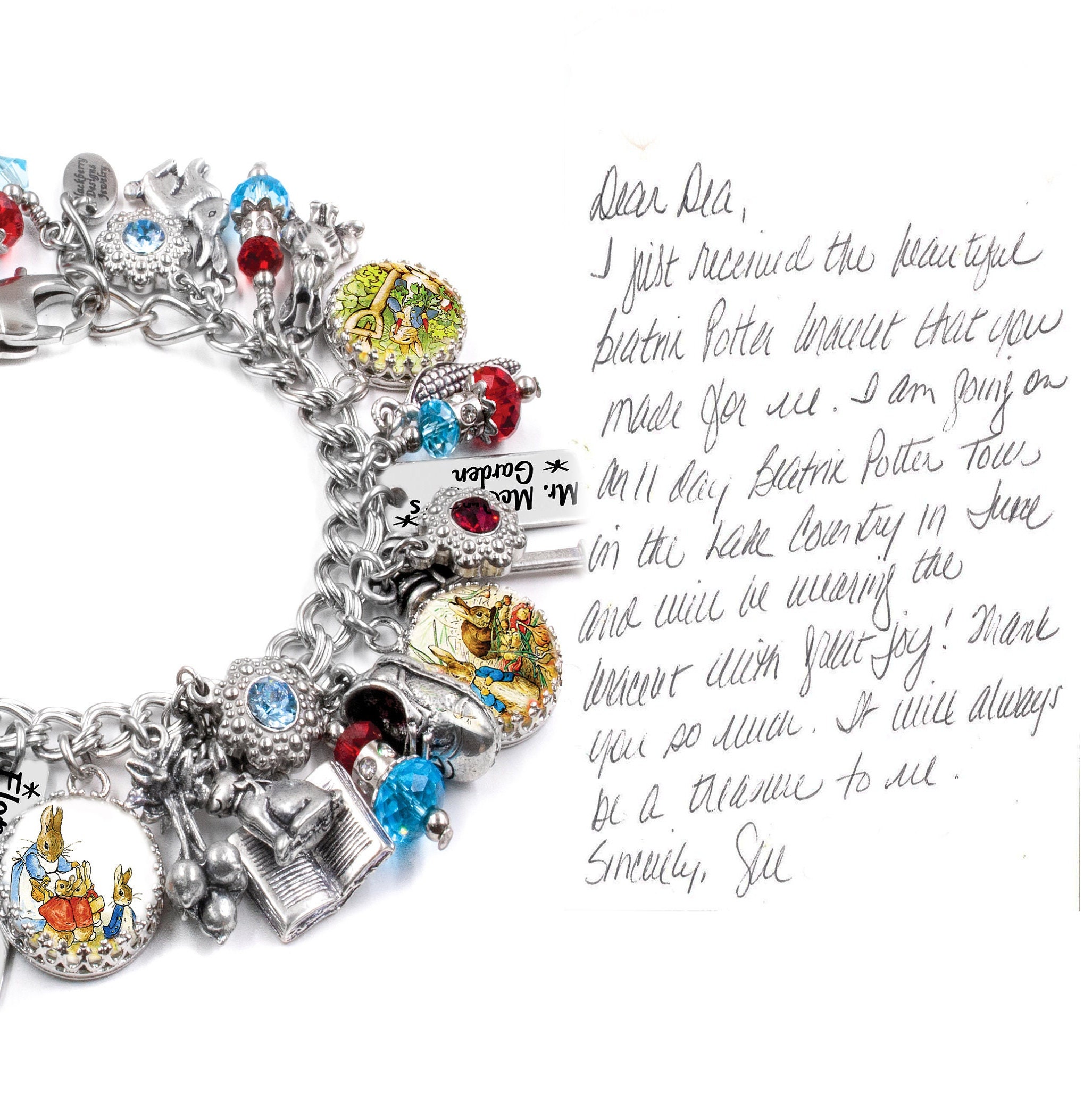 Beatrix Potter Bracelet Peter Rabbit Jewelry Colorful Easter Jewelry