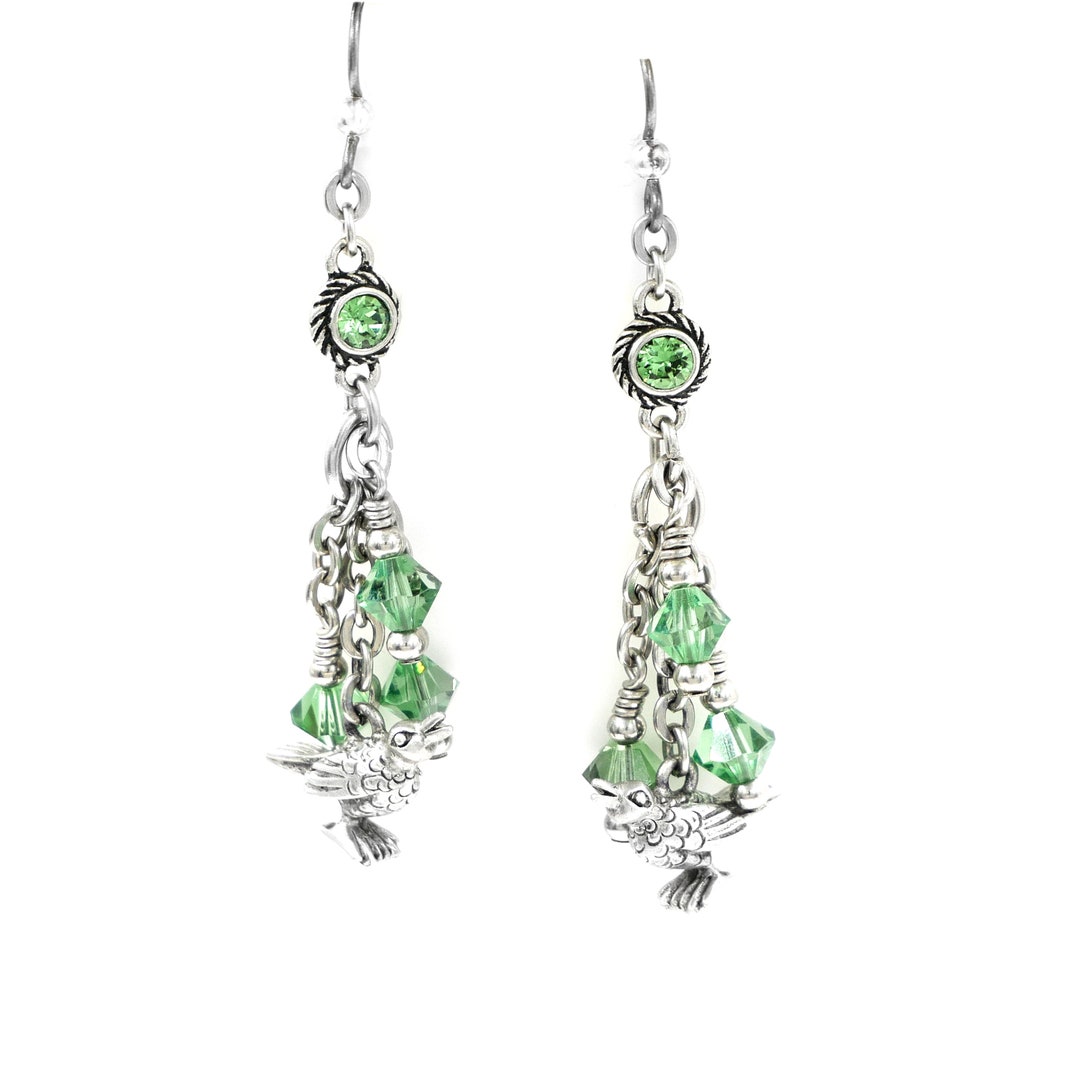 Holiday Earrings 12 Days of Christmas Four Calling Birds Etsy