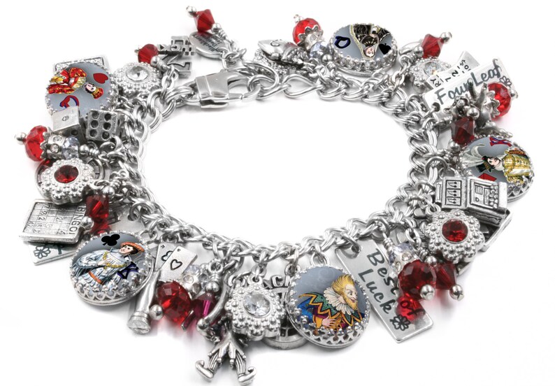 Lucky Charm Bracelet Gambling Charm Bracelet Casino Etsy