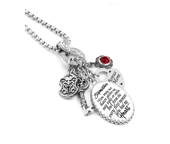 Personalized Stepmom Necklace Birthday Gift Bonus Mom Etsy UK