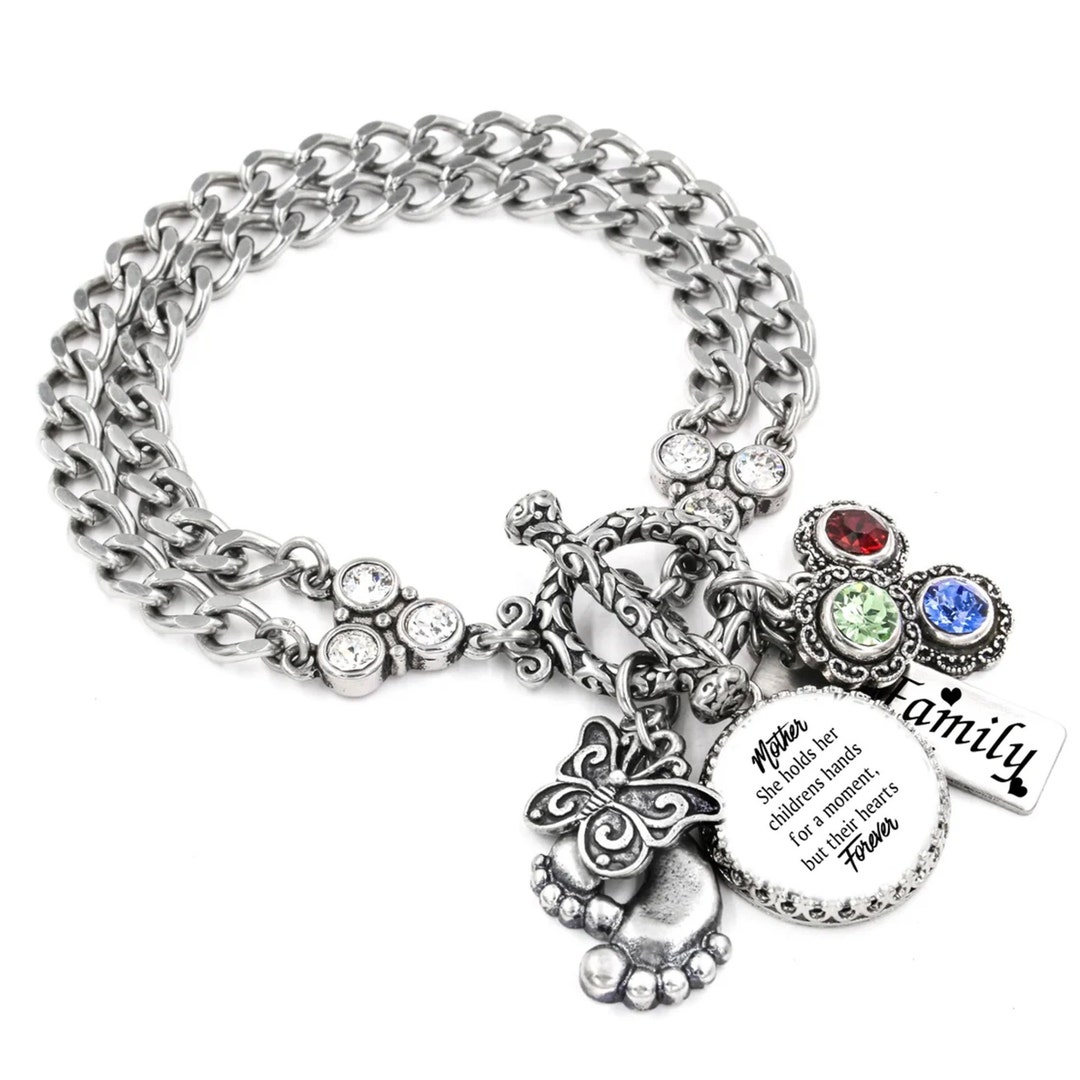 Great Description About Mothers Bracelets Birthstone Charm