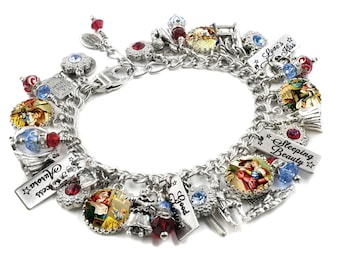 Sleeping Beauty Bracelet, Fairy Tale Jewelry, Princess Charm Bracelet