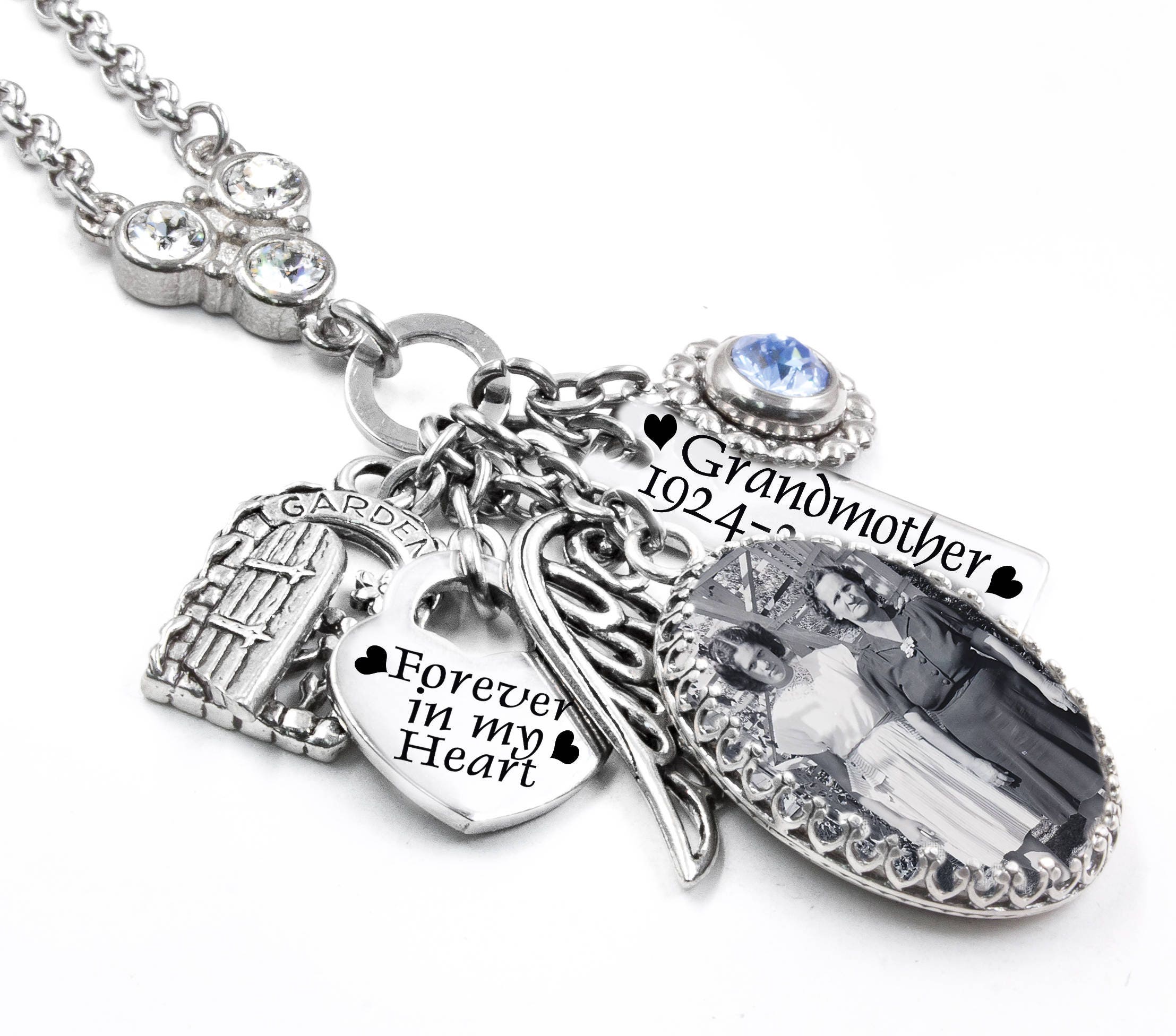 Photo Memory Necklace Personalized And Custom Picture Etsy