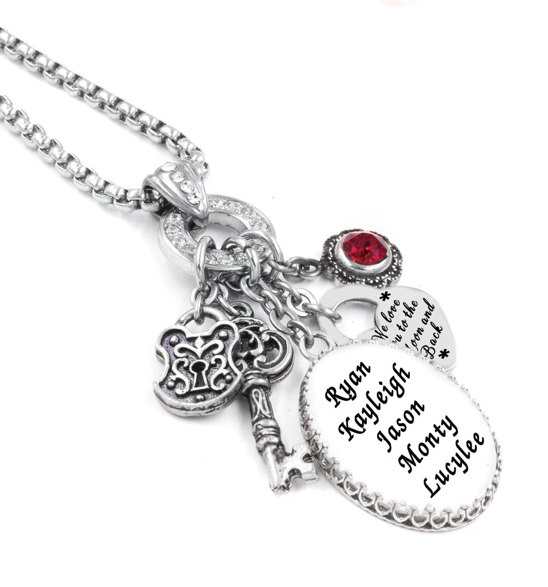 Personalized Family Birthstone Necklace for Mom Mother's Etsy