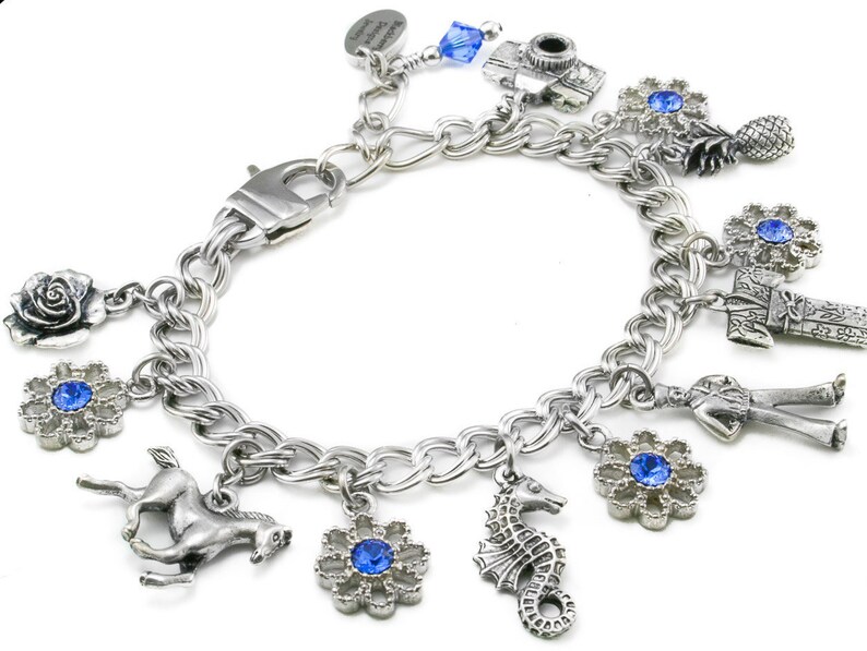 Personalized Starter Charm Bracelet with Charms of your Etsy