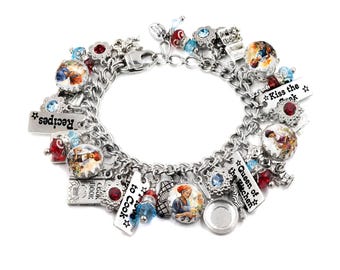 Black Women Gift, Cooks Bracelet, African American AA Jewelry, Culinary Charm Bracelet, Chef Charms