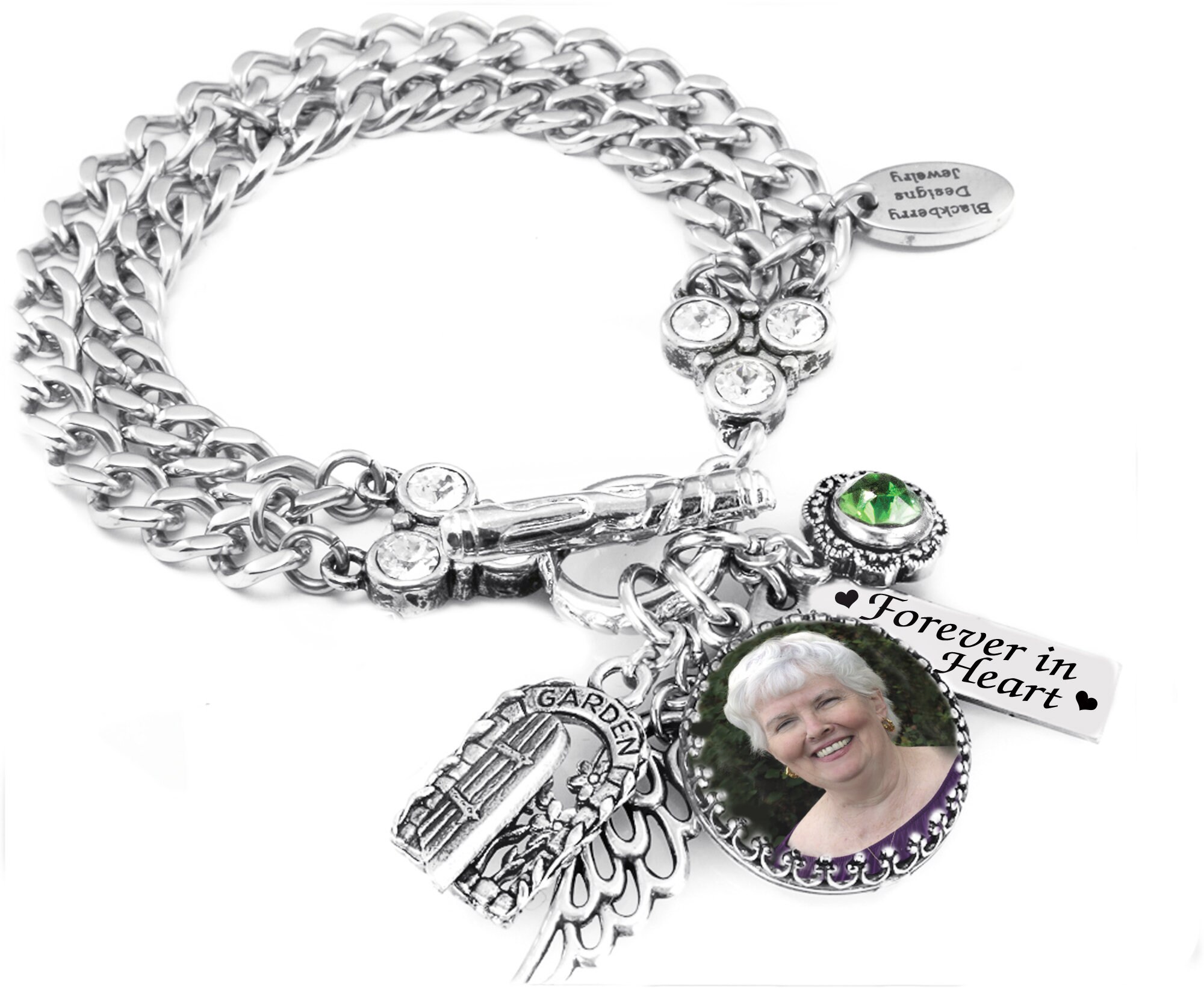 Remembrance Charm Bracelet Personalized Jewelry Memorial Etsy