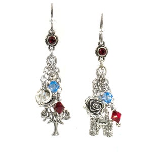 England Travel Charm Earrings, English Cotswolds, Colorful British Gifts