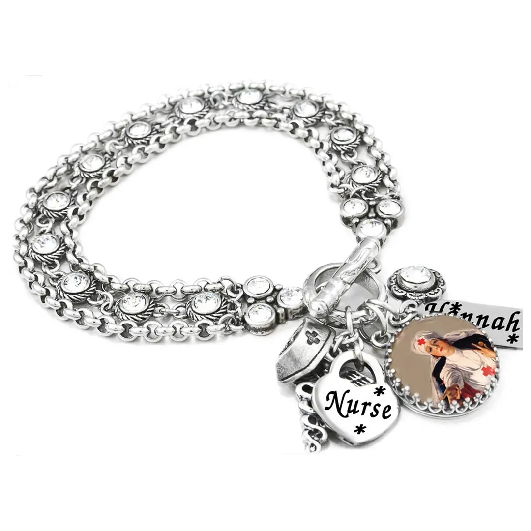 Nurse Jewelry, Personalized Nurse Bracelet, RN Jewelry, LPN Bracelet