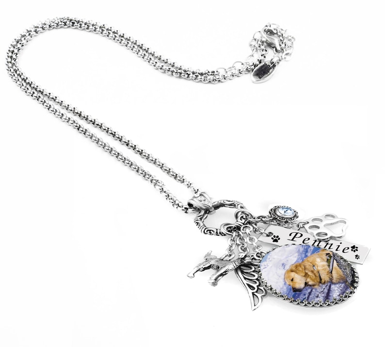 Custom Dog Necklace Personalized Dog Necklace Dog Pendant Etsy