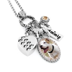 Pet Remembrance Necklace: Custom Ashes Urn with Photo
