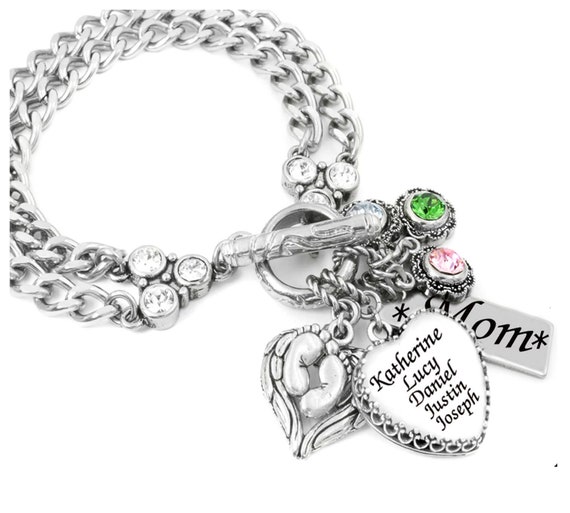 bracelet with children's names engraved