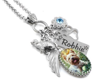 Dog Memorial Jewelry, Dog Memorial Necklace, Personalized Pet Memorial Necklace, Pet Remembrance Necklace, Loss Of Pet