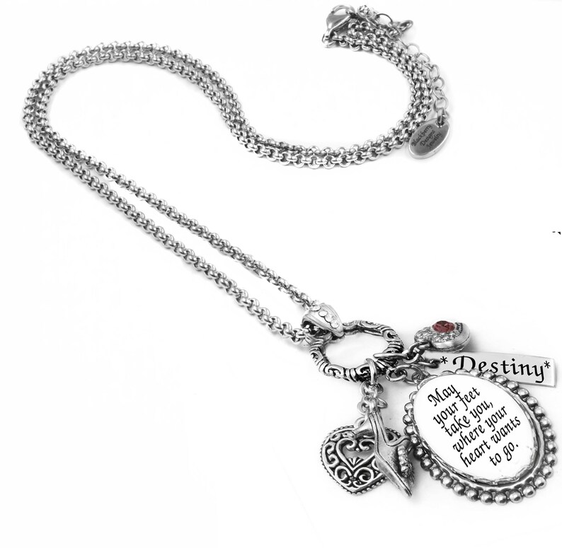 Inspirational Quote Necklace Motivational Saying Jewelry Etsy