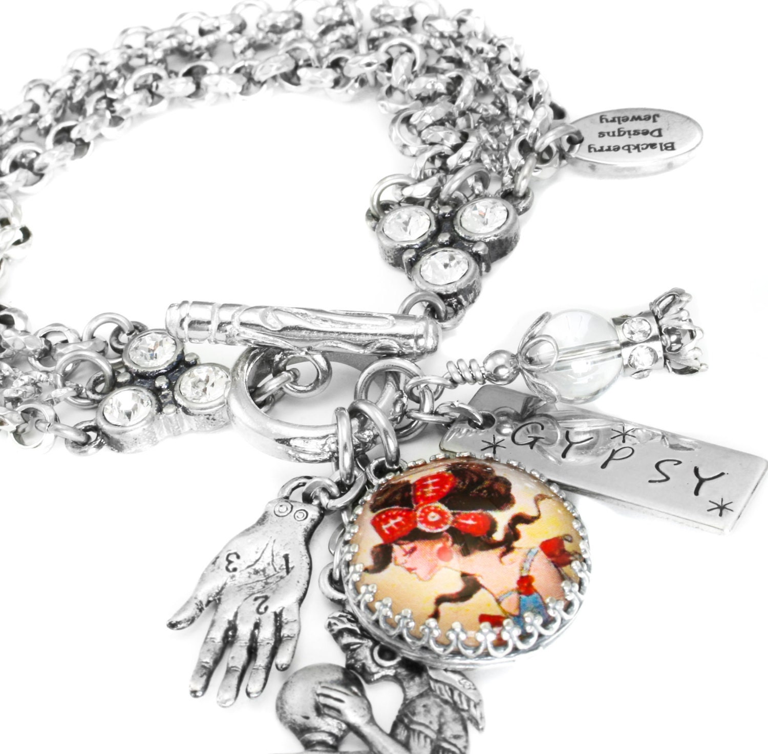 Gypsy Charm Bracelet Gypsy Bracelet Fortune Teller Jewelry Etsy