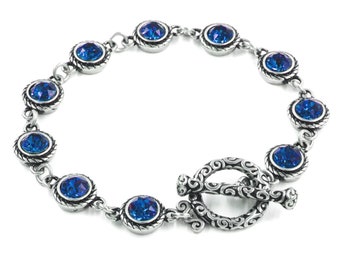 September Birthstone Bracelet, Sapphire Birthday Gift