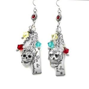 Day of the Dead Earrings, Mexican Holidays, Gothic Earrings