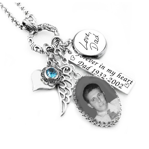 Memorial Necklace Personalized Photo Pendant Memory Jewelry - Keepsake Pendants Jewelry