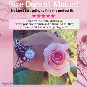 Pink Awareness Ribbon Bracelet, Personalized Breast Cancer Jewelry image 9