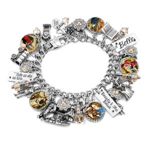 Princess Belle Charm Bracelet, Beauty and the Beast Jewelry