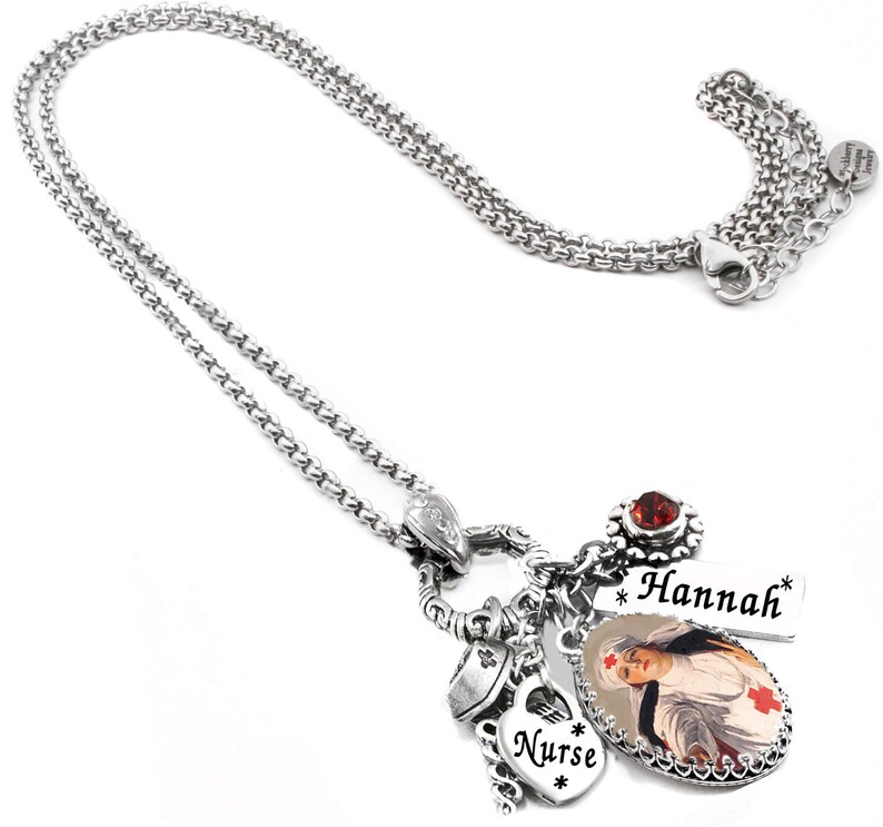 Personalized Nurse Jewelry Engraved Name Necklace Nursing Etsy