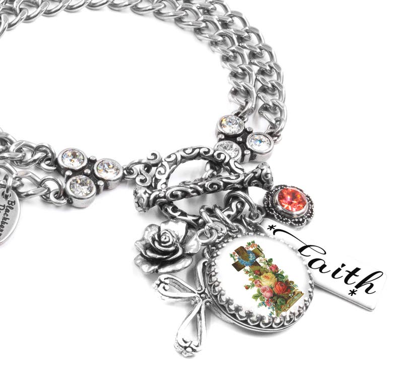 Cross Bracelet Christian Jewelry Faith Bracelet Religious Etsy