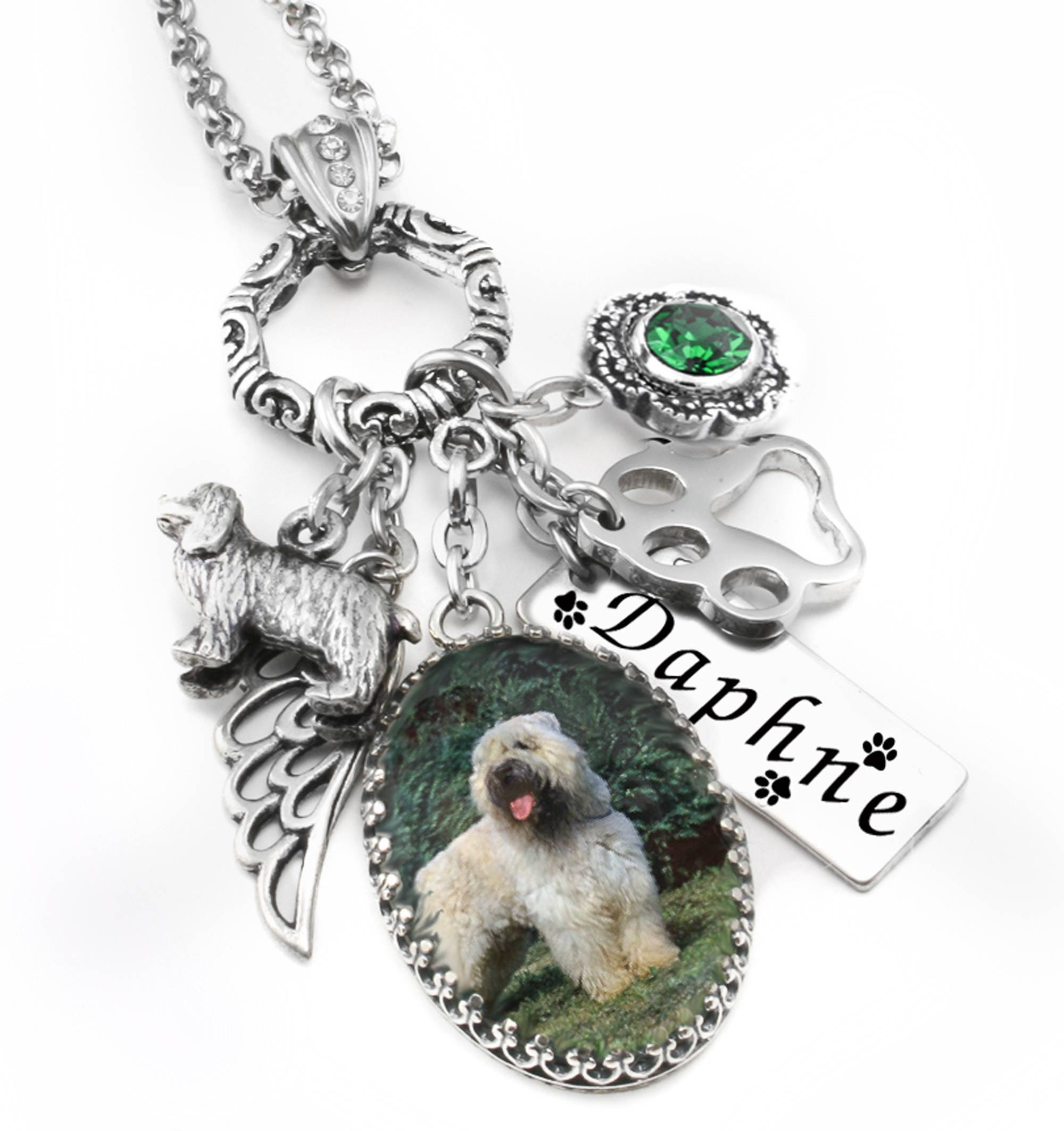 Pet Memorial Jewelry Pet Memorial Necklace Photo Remembrance Etsy