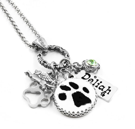etsy paw print necklace