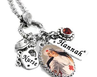 Personalized Nurse Necklace, Registered, LPN, LVN Graduation Gift, Nursing School Graduate