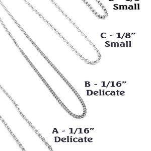 Stainless Steel Chain Necklace Chain Just the Chain Finished Chain Variety of Lengths, 16 to 36 chains image 1