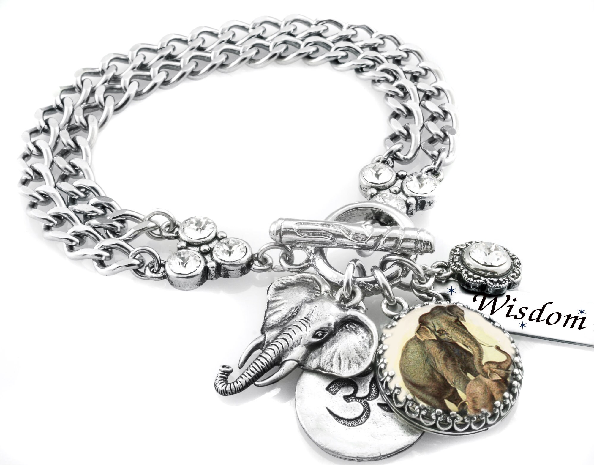 Elephant Jewelry Personalized Elephant Bracelet Engraved Etsy