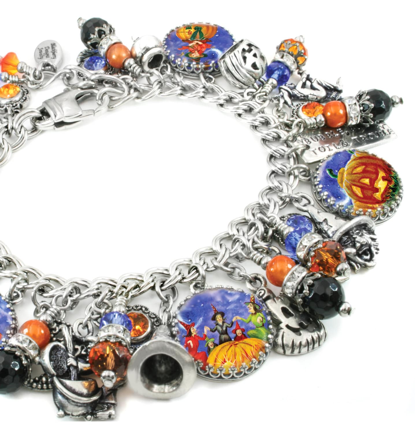 Halloween Charm Bracelet Pumpkin Bracelet Witch Jewelry with Etsy