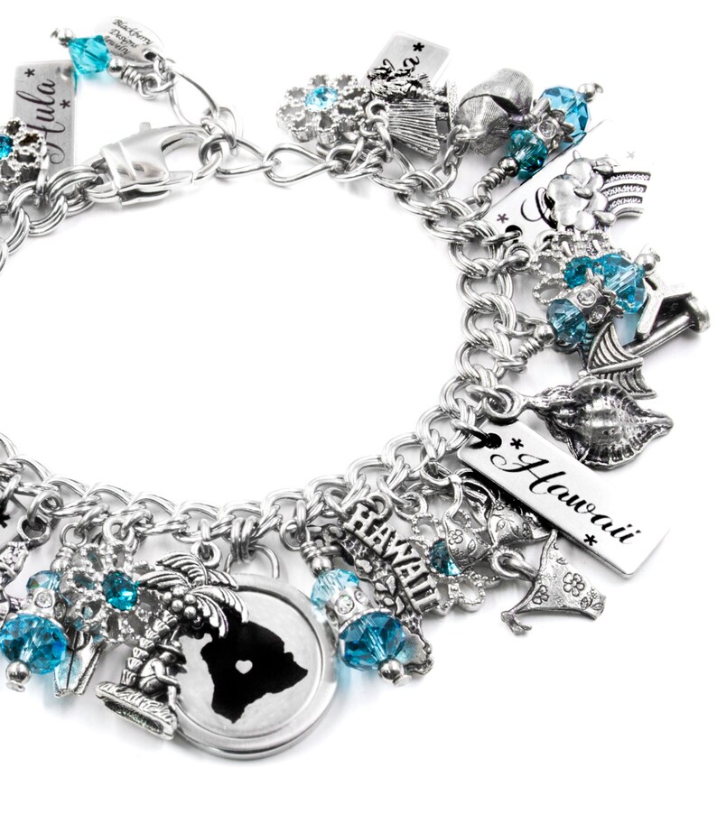 Hawaii Bracelet Hawaiian Islands Jewelry Maui Charms Etsy