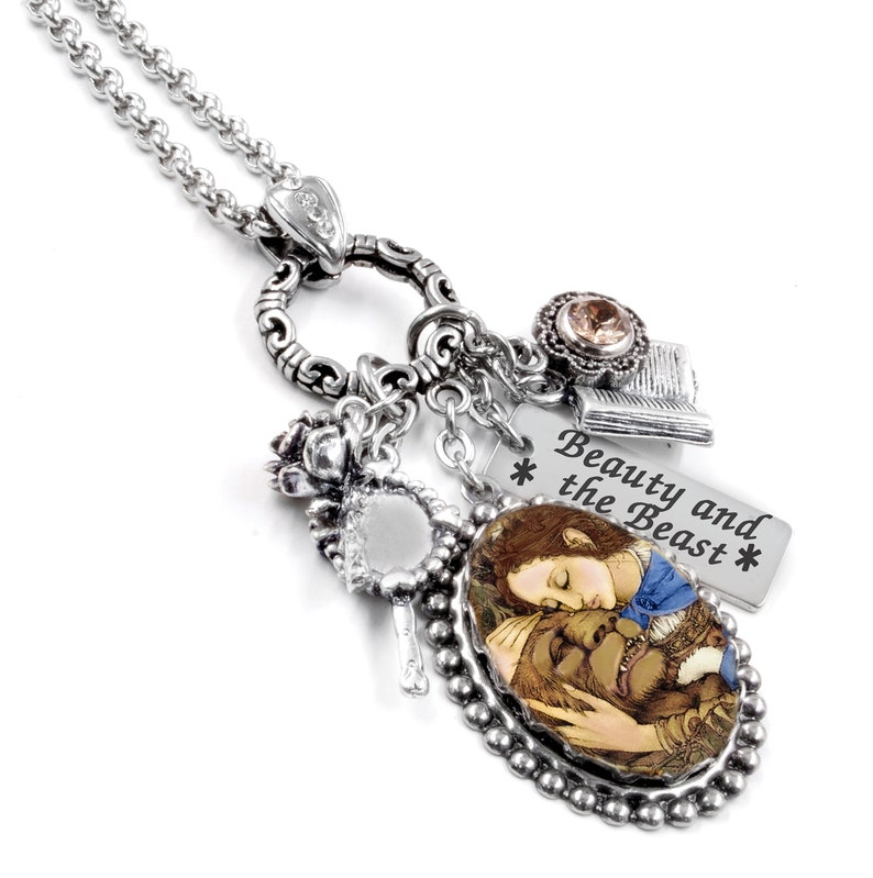 Beauty and the Beast Necklace, Fairytale Jewelry, Non Tarnish Stainless image 5
